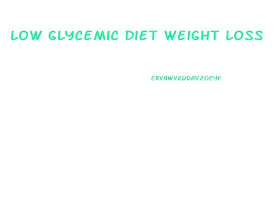 low glycemic diet weight loss