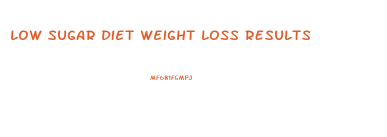 low sugar diet weight loss results