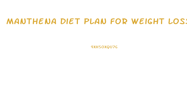 manthena diet plan for weight loss