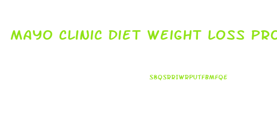 mayo clinic diet weight loss programs
