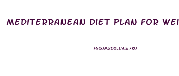 mediterranean diet plan for weight loss pdf