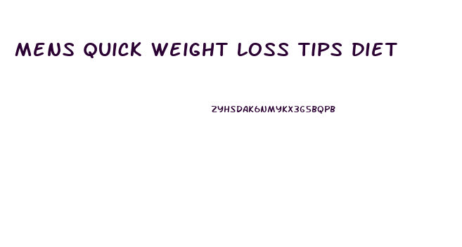 mens quick weight loss tips diet