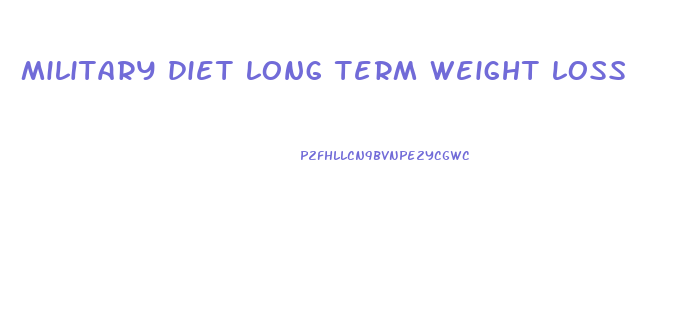 military diet long term weight loss