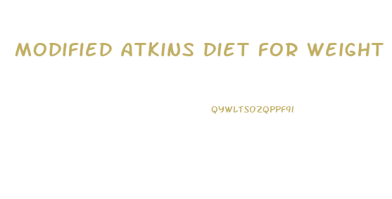 modified atkins diet for weight loss