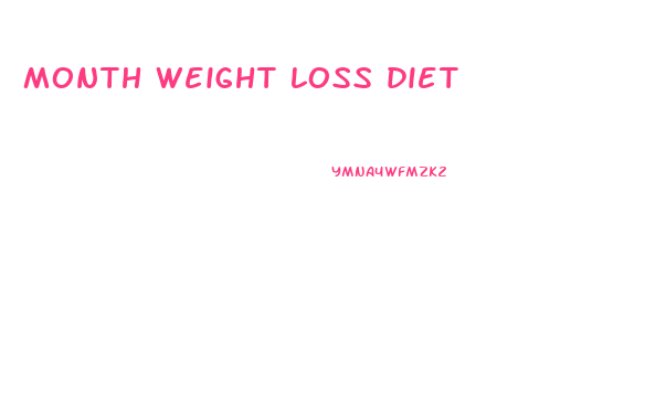 month weight loss diet