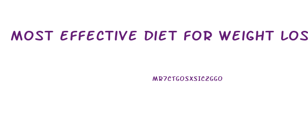 most effective diet for weight loss fast