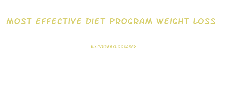 most effective diet program weight loss