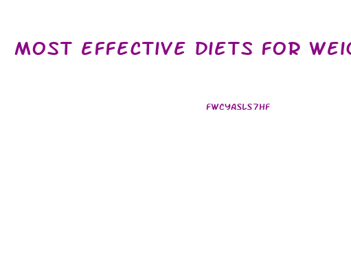 most effective diets for weight loss