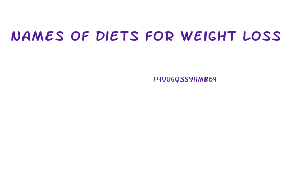 names of diets for weight loss