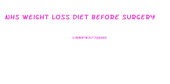 nhs weight loss diet before surgery