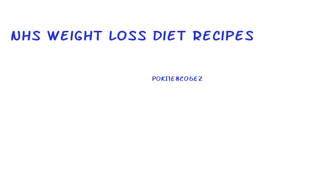 nhs weight loss diet recipes