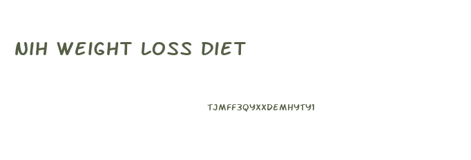 nih weight loss diet