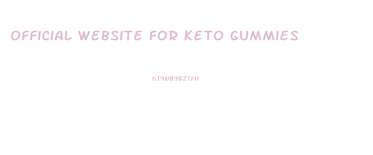 official website for keto gummies