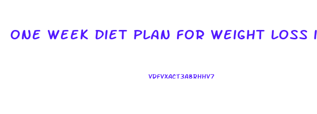 one week diet plan for weight loss in tamil