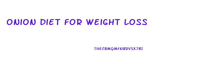 onion diet for weight loss