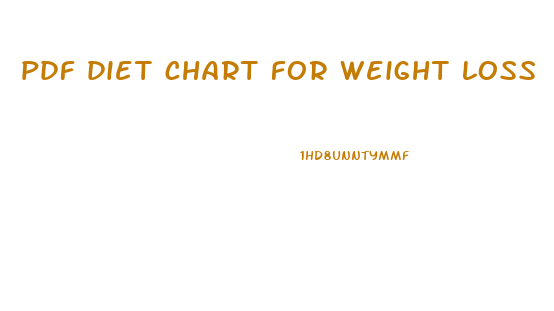 pdf diet chart for weight loss