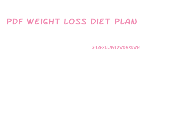 pdf weight loss diet plan