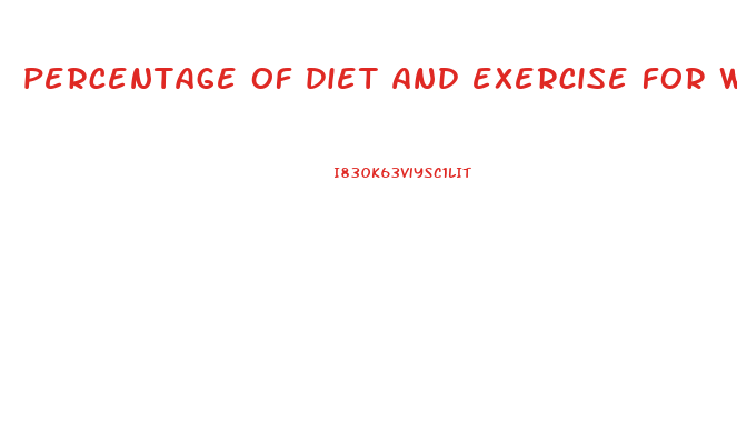 percentage of diet and exercise for weight loss