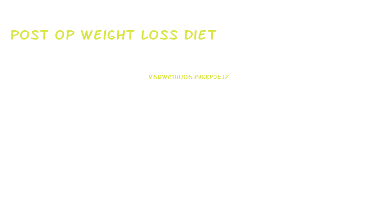 post op weight loss diet