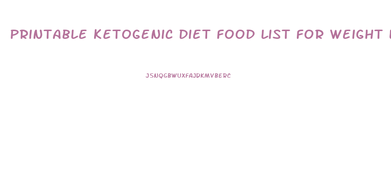 printable ketogenic diet food list for weight loss