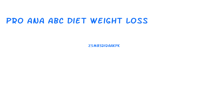 pro ana abc diet weight loss
