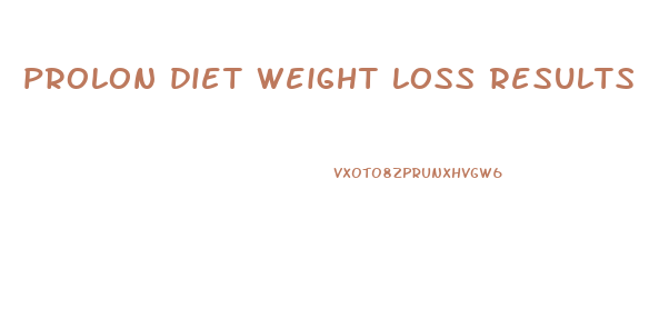 prolon diet weight loss results