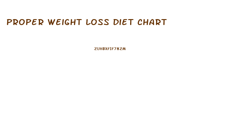 proper weight loss diet chart
