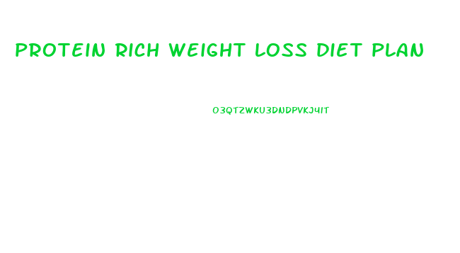 protein rich weight loss diet plan