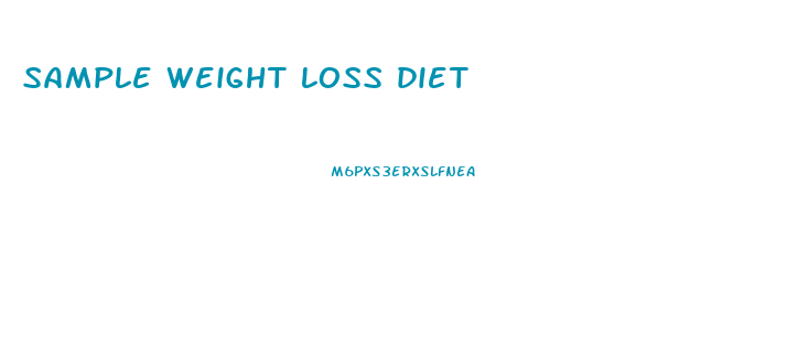 sample weight loss diet
