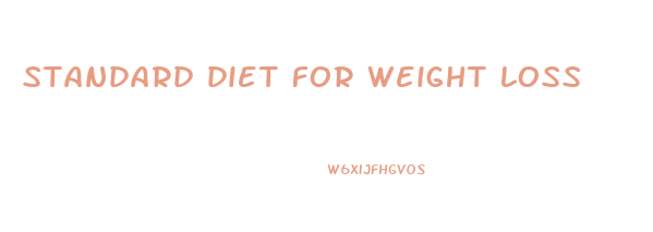 standard diet for weight loss