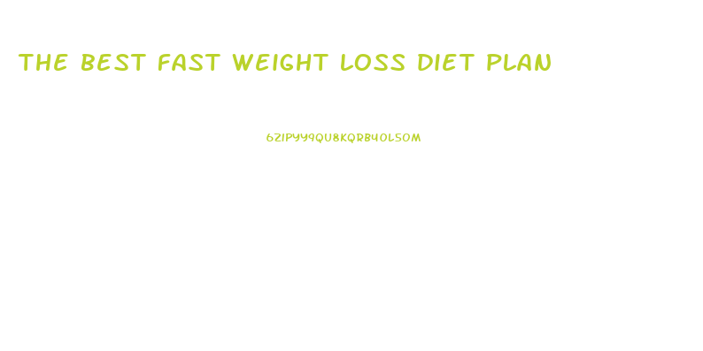 the best fast weight loss diet plan