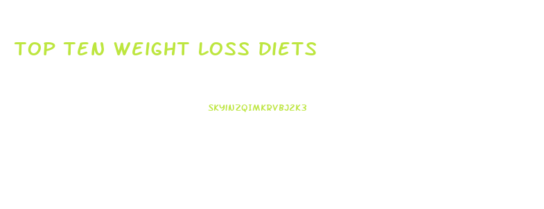 top ten weight loss diets