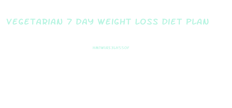 vegetarian 7 day weight loss diet plan