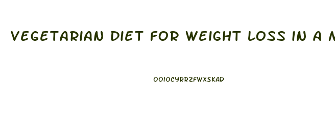 vegetarian diet for weight loss in a month pdf