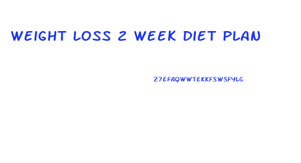 weight loss 2 week diet plan