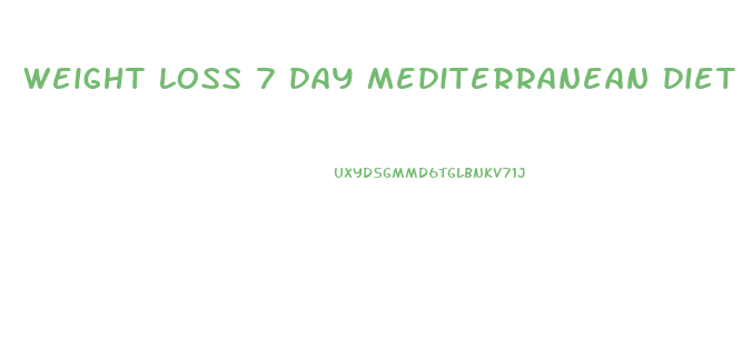 weight loss 7 day mediterranean diet