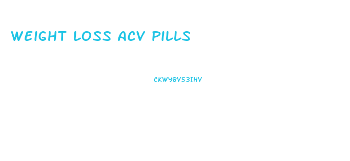 weight loss acv pills