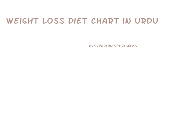 weight loss diet chart in urdu