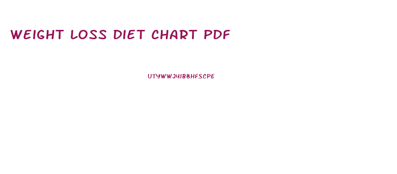 weight loss diet chart pdf