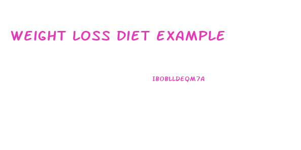 weight loss diet example