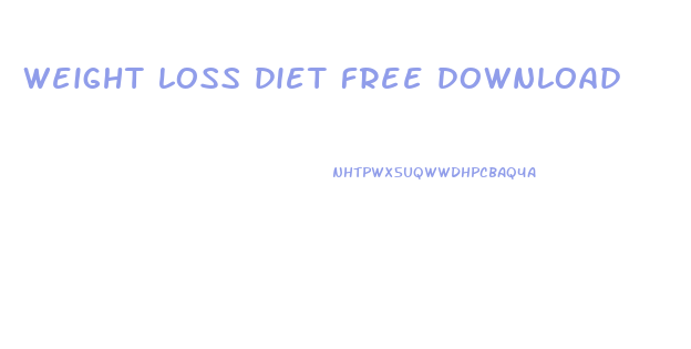 weight loss diet free download