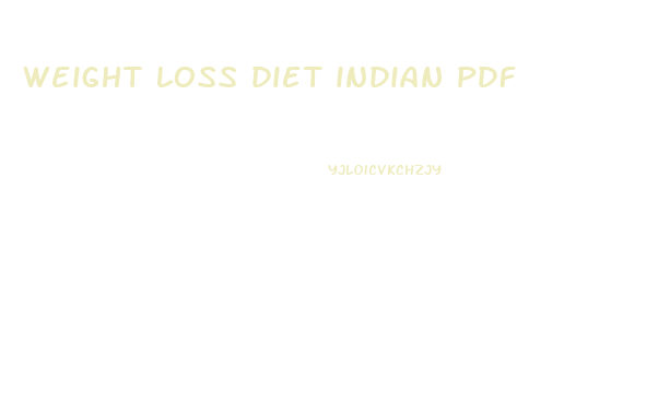 weight loss diet indian pdf