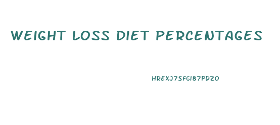 weight loss diet percentages