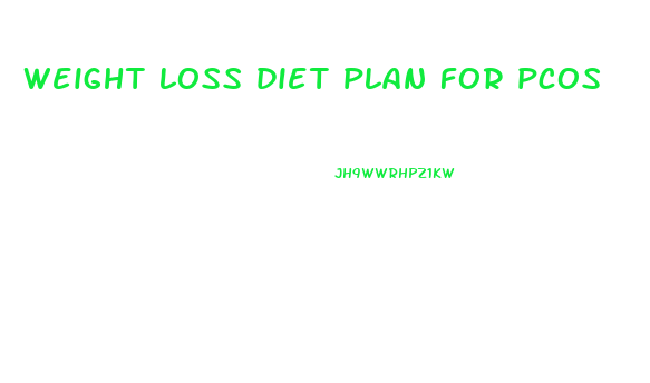 weight loss diet plan for pcos
