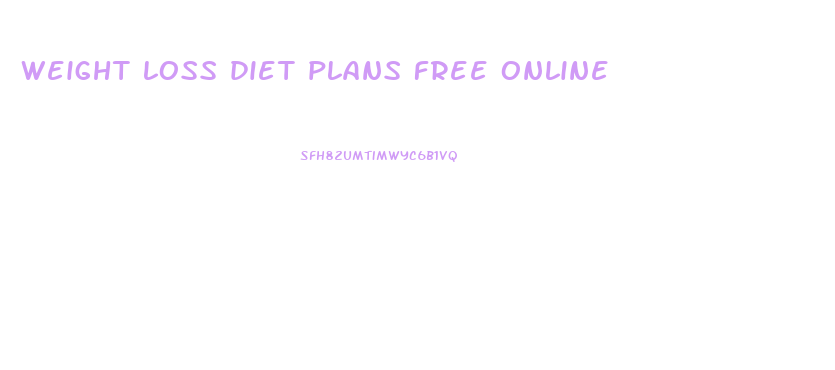 weight loss diet plans free online