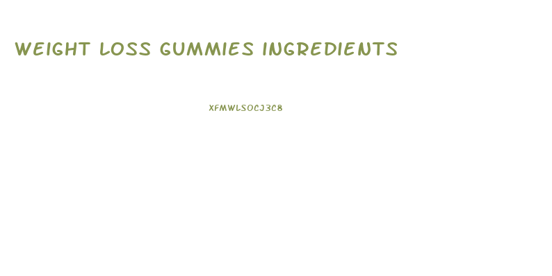 weight loss gummies ingredients