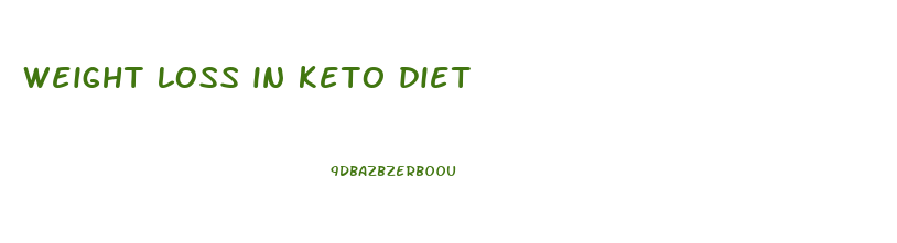 weight loss in keto diet