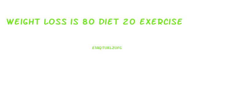 weight loss is 80 diet 20 exercise