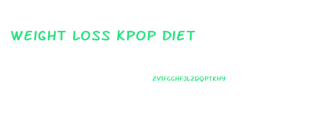 weight loss kpop diet