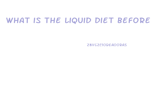 what is the liquid diet before weight loss surgery